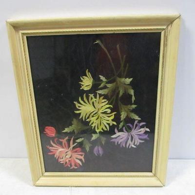 Lot 127 - Embroidered Flower Wall Decor