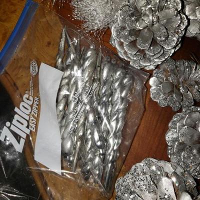 Silver and Apple Tree decorations 
