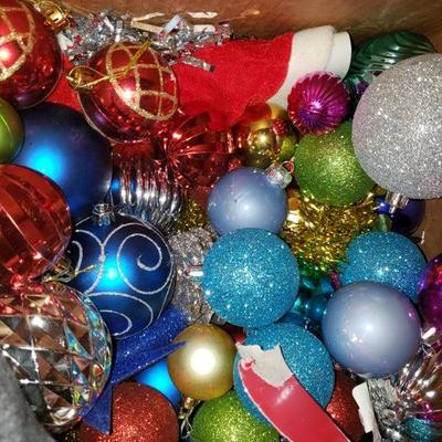 Large Box of Ball Ornaments 