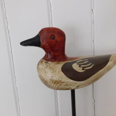Wood Carved Duck on Solid Wood Base 15