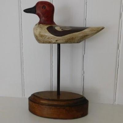 Wood Carved Duck on Solid Wood Base 15