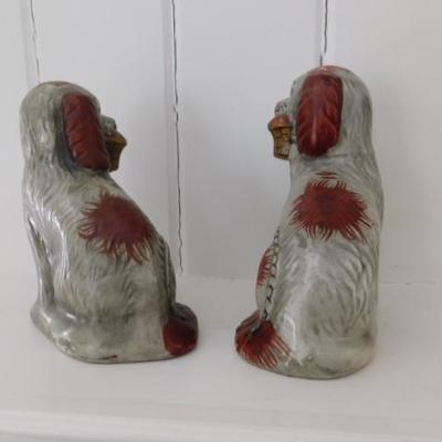 Asian Design Hand Painted Ceramic Dogs 7