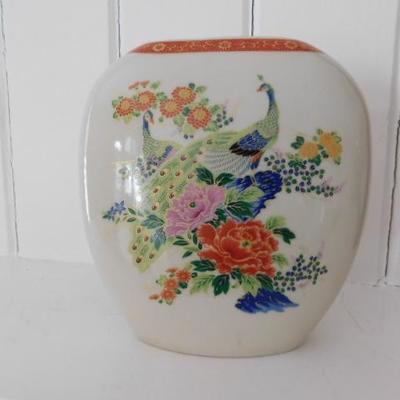 Satsuma Hand Painted Japanese Ikabana Ceramic Vase 7