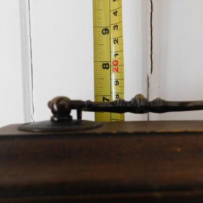 Solid Wood Decorative Box with Key 9"x7"