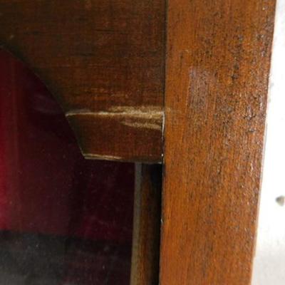 Large Dish or Trinket Cabinet with Glass Doors Wall Hanger 30"x20"