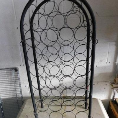 Metal Decorative Wine Rack Tower 16"x36"