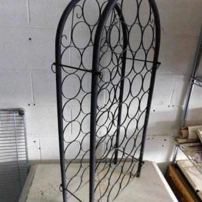 Metal Decorative Wine Rack Tower 16"x36"