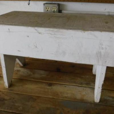 Primitive Step Stool Solid Wood 19"x12"