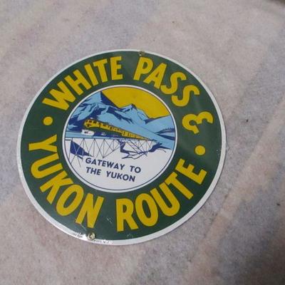 Lot 139 - Ande Rooney White Pass  Yukon Route Sign