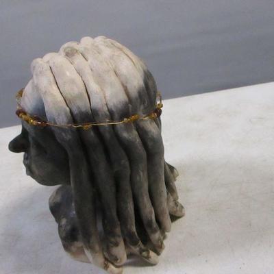 Lot 170 - Kanab Goldenstone & Ceramic Bust