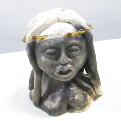 Lot 170 - Kanab Goldenstone & Ceramic Bust