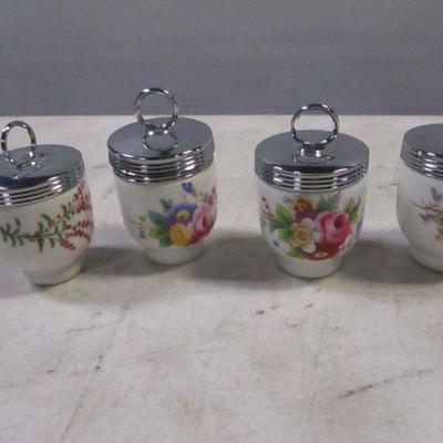Lot 173 - Holland Cow Creamer & Royal Worcester Egg Coddlers