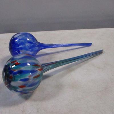 Lot 175 - Blown Glass Plant Waterers