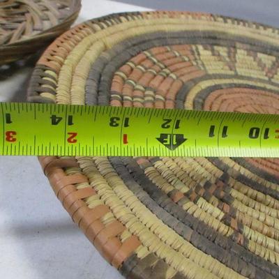 Lot 180 - Baskets & Woven Platters - Figures