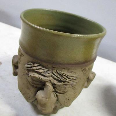 Lot 193 - Coffee Mugs Pottery Faces