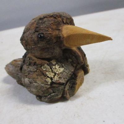 Lot 199 - Painting = Photograph - Plate - Carved Bird