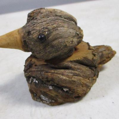 Lot 199 - Painting = Photograph - Plate - Carved Bird