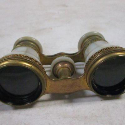 Lot 212 - Mother of Pearl and Brass Opera Glasses Made in Paris