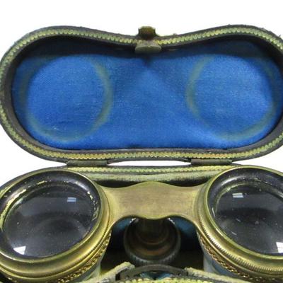 Lot 212 - Mother of Pearl and Brass Opera Glasses Made in Paris