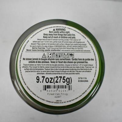 2x Candles by WoodWick: "Hot Toddy" and "Forest Walk Trilogy" - New