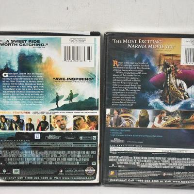 2 Movies on DVD: Chasing Mavericks & Narnia Voyage Dawn Treader - New, Sealed