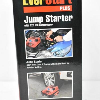 EVERSTART Jump Starter w/ 120 PSI Digital Compressor (JUS750CE) - New