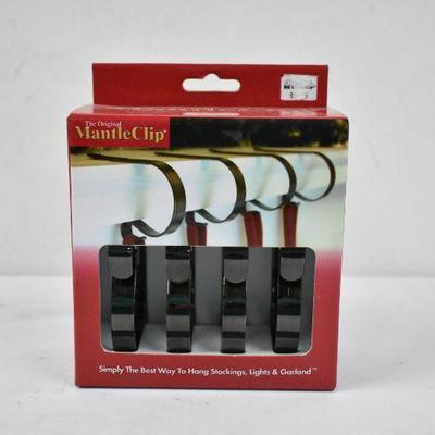 The Original Mantle Clip, Set of 4, Oil Rubbed Bronze Color Metal - New