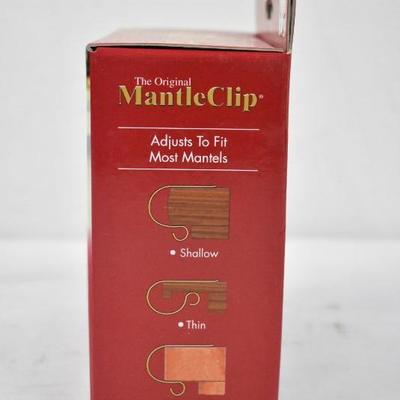 The Original Mantle Clip, Set of 4, Oil Rubbed Bronze Color Metal - New