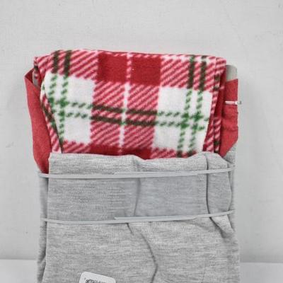 Youth Size Small 4-6 Knit Tee & Fleece Pants Pajama Set - New