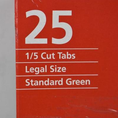 Pendaflex Hanging File Folder 50 Percent Recycled, Legal, Green, 25 Count - New