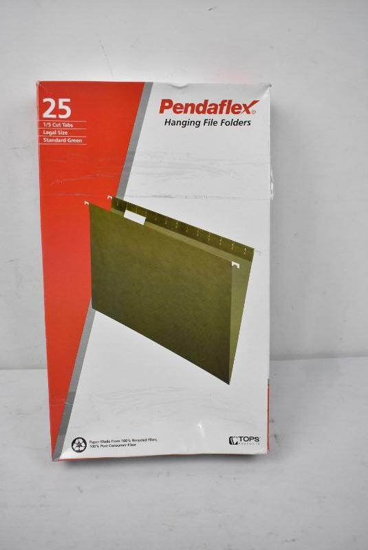 Pendaflex Hanging File Folder 50 Percent Recycled, Legal, Green, 25