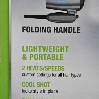 Conair Folding Handle Hair Dryer 124TLR 1875W - New