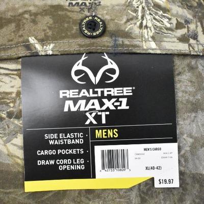 Realtree Men's Cargo Pant, Realtree Max-1XT, Size XL(40-42) - New