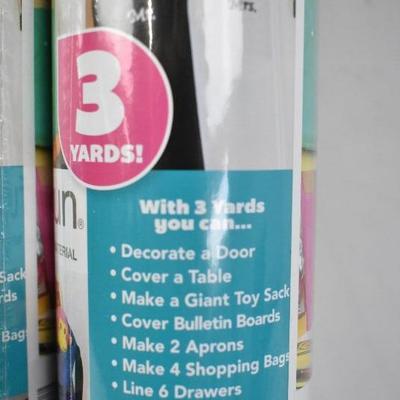 OLY-FUN Multipurpose Material, 1 Black & 1 White Roll, Each is 30" x 3 Yds - New