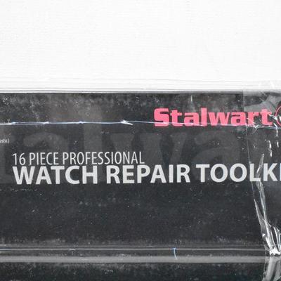 Stalwart 16 Pc Professional Watch Jewelry Repair Tool Kit - New, Open, Complete
