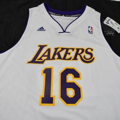 Lakers Adidas Swingman Jersey Gasol #16. Warehouse Dirt Spots - NWT Size XXL