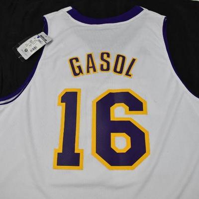 Lakers Adidas Swingman Jersey Gasol #16. Warehouse Dirt Spots - NWT Size XXL