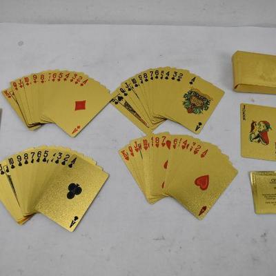 999.9 Gold Foil Playing Cards - New, Complete