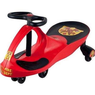 Lil' Rider Red Rescue Firefighter Foot-to-Floor Wiggle Car Ride-On - New