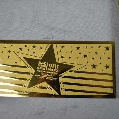 1/10 Gram 24K pure Gold Note. Not Legal Tender - New