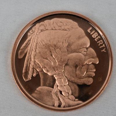 Presston Mint 2 Copper Coins: 1 oz each, 0.999 Fine Copper Bullion - New