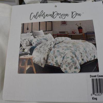 California Design Den Alpine Duvet Cover Set Cream, King 3 Piece - New