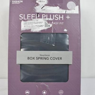 Sleep Plush + SleepSense Box Spring Cover, Queen Size, Stone Color - New