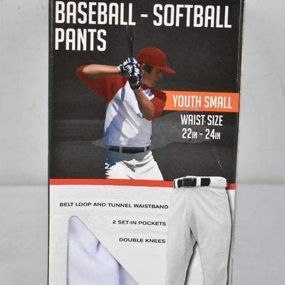 Franklin Sports Baseball Pants, White - New