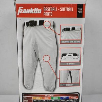 Franklin Sports Baseball Pants, White - New