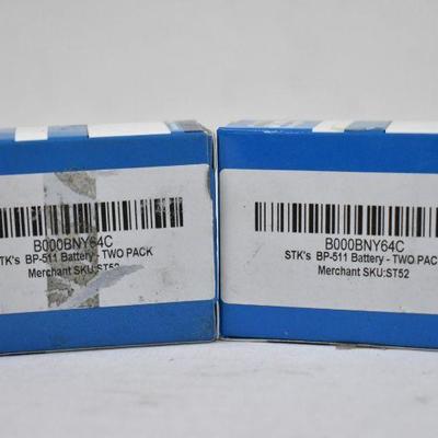 2 Rechargeable Digital Video/Camera Battery SterlingTEK 2200mAh Li-ion - New