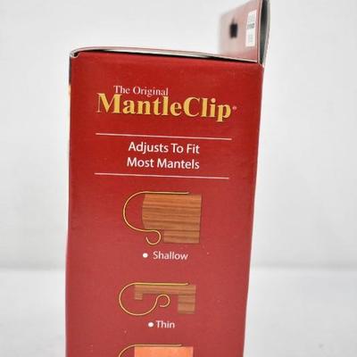 4 Mantle Clips for Stockings, Garland, Lights, Oil-Rubbed Bronze Colored - New