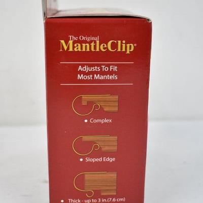 4 Mantle Clips for Stockings, Garland, Lights, Oil-Rubbed Bronze Colored - New