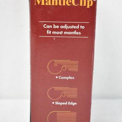 4 Mantle Clips for Stockings, Garland, Lights, etc Silver Colored Metal - New