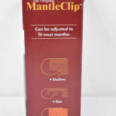 4 Mantle Clips for Stockings, Garland, Lights, etc Silver Colored Metal - New